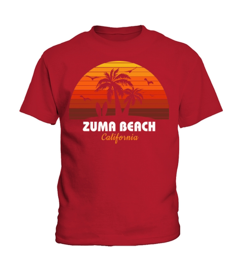 Retro Zuma Beach California Sunset Cool Vacation Kids T-Shirt