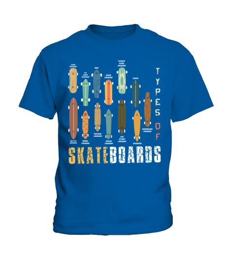 Skating Board Skate Types Of Skateboard Kids T-Shirt