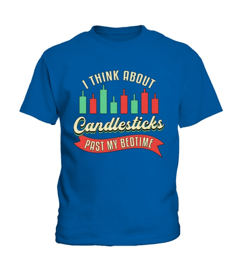 Stock Market Candlesticks Past My Bedtime Trader Kids T-Shirt