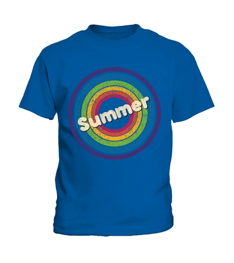Summer Vintage Rainbow Kids T-Shirt