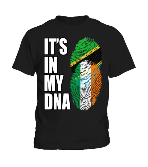 Tanzanian And Irish Vintage Heritage DNA Flag Kids T-Shirt