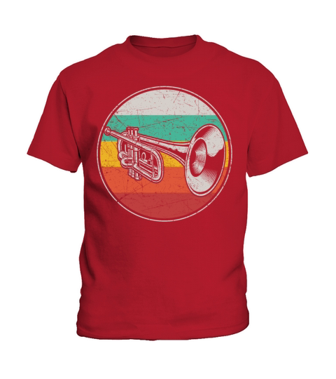 Trumpet Player Retro Vintage Kids T-Shirt
