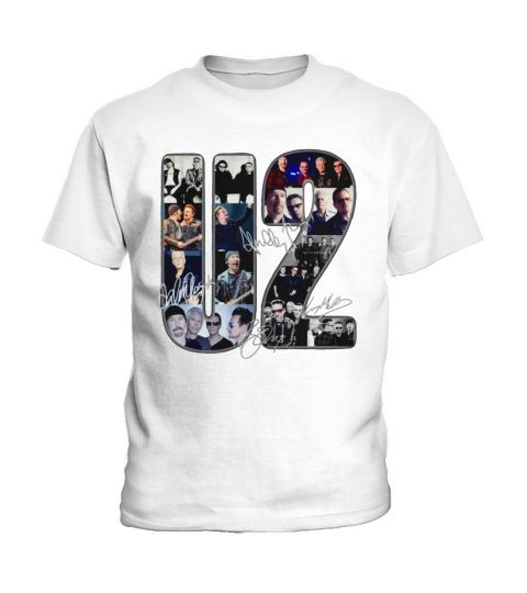 U2 band music signatures shirt Kids T-Shirt
