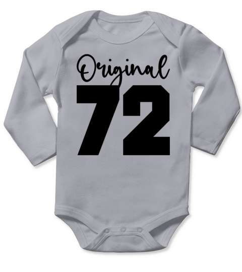 50th Birthday Women Men Original Vintage 1972 Long Sleeve Baby One-Piece