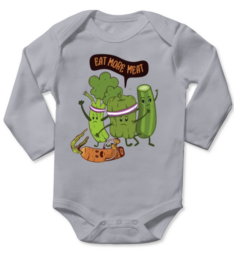 Anti Vegan Joke Long Sleeve Baby One-Piece