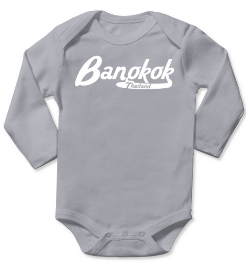 Bangkok Thailand Vintage Logo TShirt Long Sleeve Baby One-Piece
