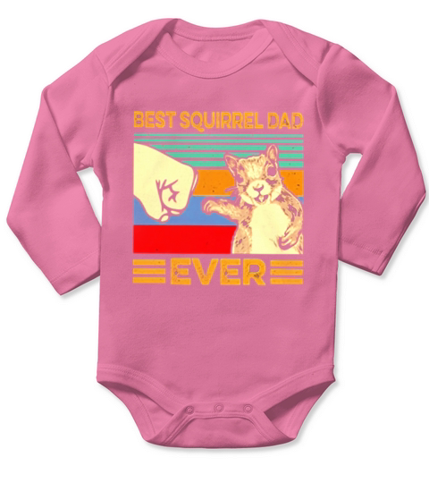 Best Squirrel dad ever vintage shirt Long Sleeve Baby One-Piece