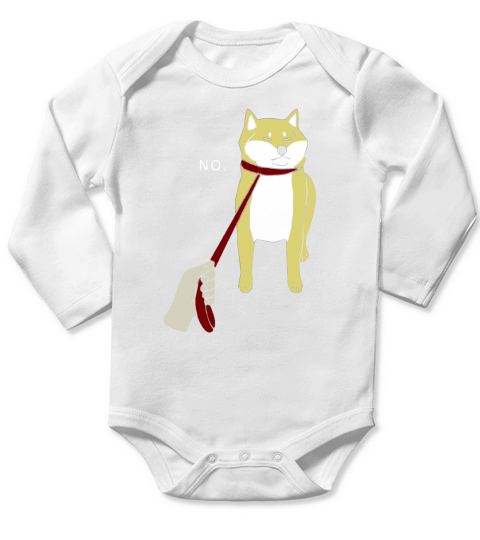 Cute Shiba Inu Shirt Nope - Doge Meme T-shirt B Long Sleeve Baby One-Piece