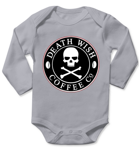 Death Wish Logo T-Shirt Long Sleeve Baby One-Piece