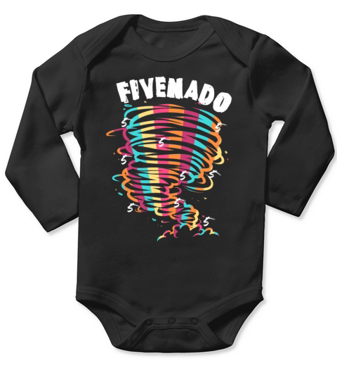 Fivenado 5 Years Old Boy Girl 5th Birthday Long Sleeve Baby One-Piece