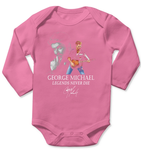 George Michael legends never die signature Wham! shirt Long Sleeve Baby One-Piece