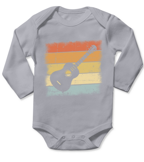Guitar Retro Design Long Sleeve Baby One-Piece
