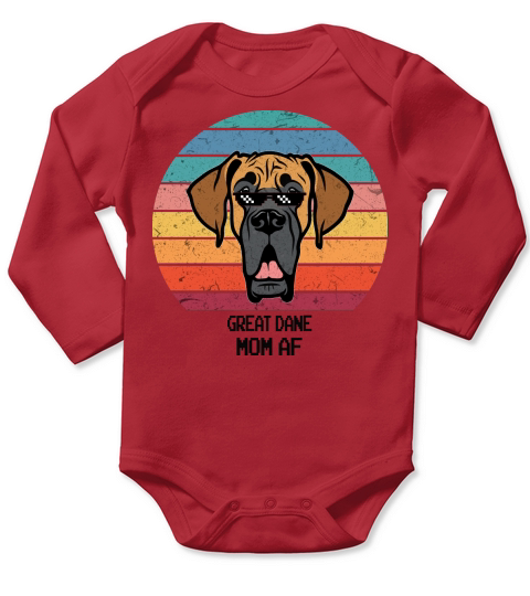 Happy Mother day Cute Greatdane Mom AF Vintage Style 2020 Long Sleeve Baby One-Piece