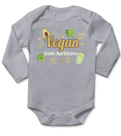 Herbivore Avocado Heart Vegetable Vegetarian Vegan Long Sleeve Baby One-Piece