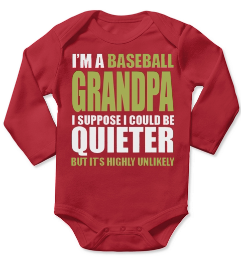 Iam A Baseball Grandpa TShirt Long Sleeve Baby One-Piece