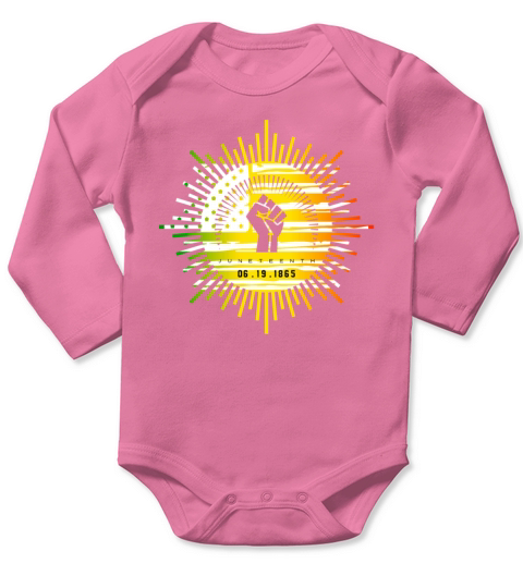 Juneteenth Sunrise Black History June 19 Vintage Long Sleeve Baby One-Piece