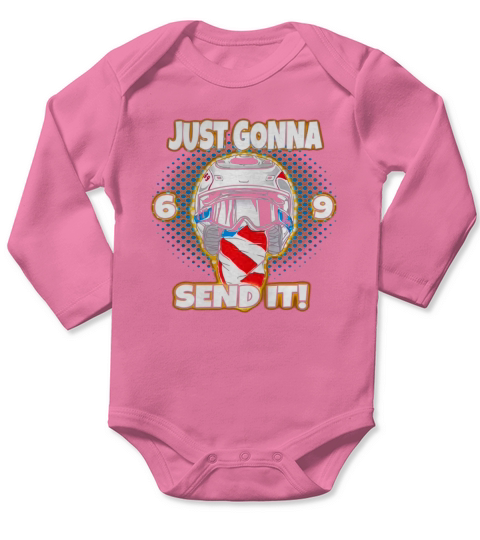 Just Gonna Send It Uncle Ronnie Mac 69 Dirt Bike Long Sleeve Baby One-Piece