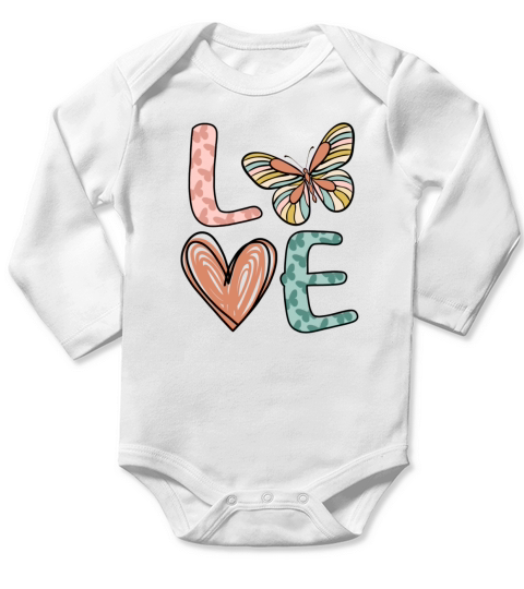Love Inspirational Quote Gift Long Sleeve Baby One-Piece