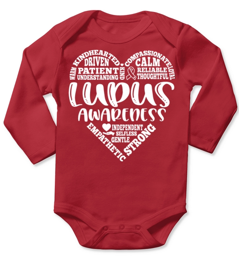 Lupus or Lupus awareness heart design Long Sleeve Baby One-Piece