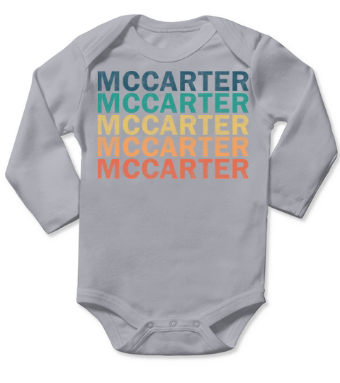 Mccarter Name T Shirt - Mccarter Vintage Retro Nam Long Sleeve Baby One-Piece