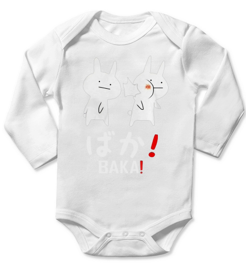 Otaku Baka Anime Japanese shirt - Ladies Flowy Tank Long Sleeve Baby One-Piece