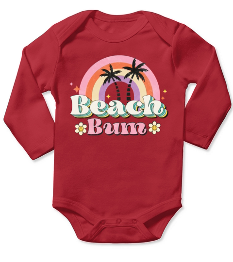 Retro Summer Sublimation Long Sleeve Baby One-Piece