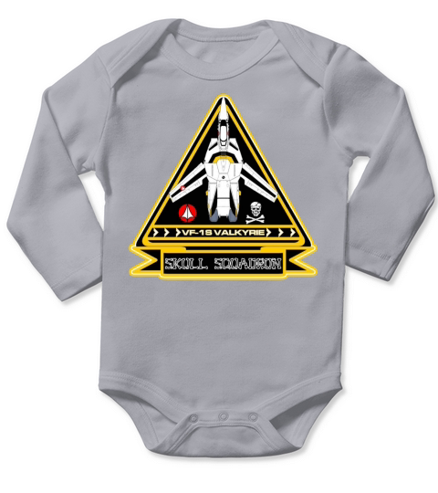 Robotech Skull Squadron Logo T-Shirt Long Sleeve Baby One-Piece