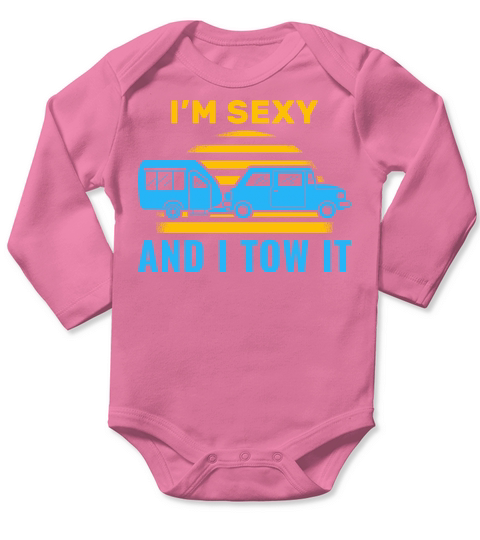 Sexy Vintage Towing Trailer Camp Long Sleeve Baby One-Piece