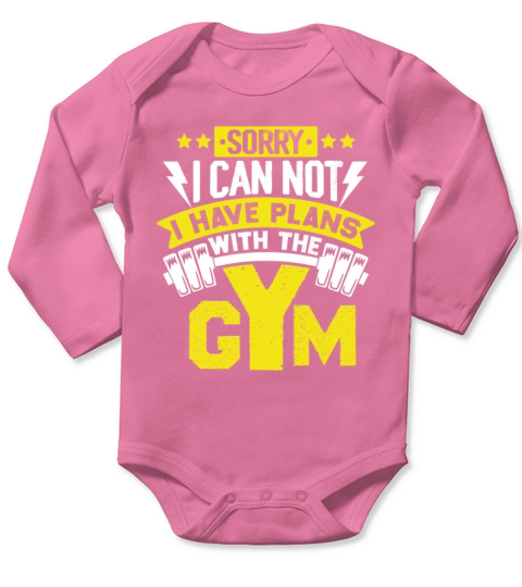 Sorry I Can Not Funny Workout Fitness Weightliftin Long Sleeve Baby One-Piece