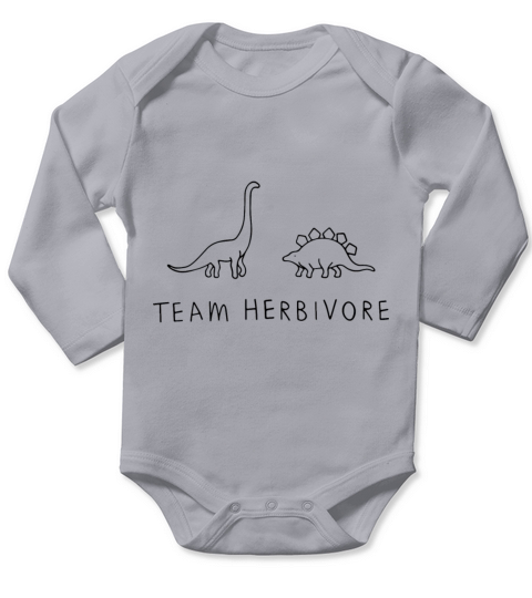 TEAM HERBIVORE vegan Long Sleeve Baby One-Piece