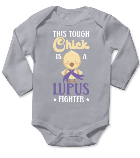 This Chick Is A Lupus Fighter Lupus Awareness Long Sleeve Baby One-Piece