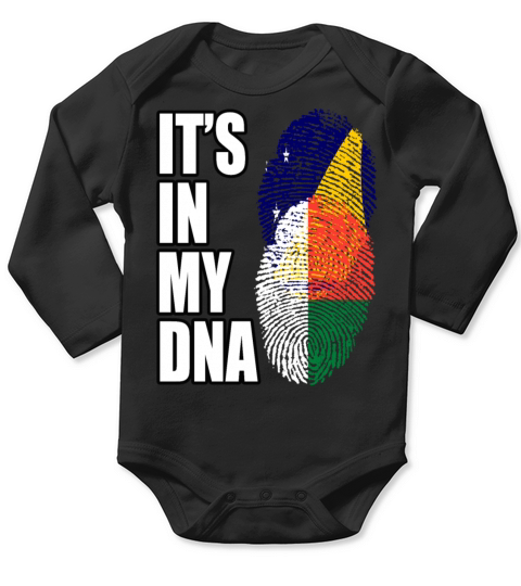 Tokelauan And Malagasy Mix Heritage DNA Flag Long Sleeve Baby One-Piece