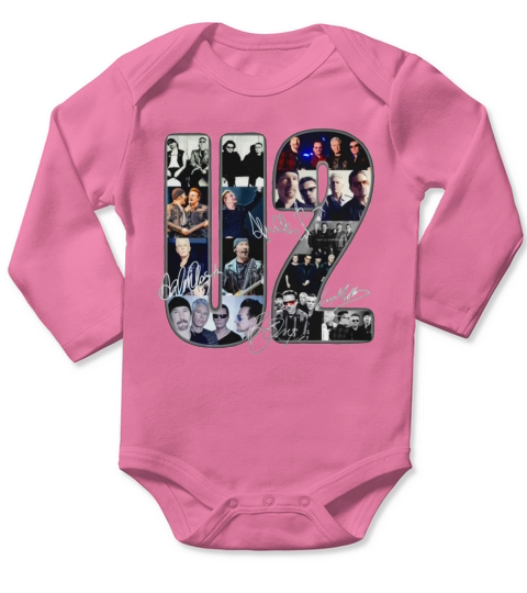 U2 band music signatures shirt Long Sleeve Baby One-Piece