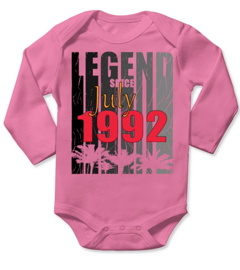 Vintage gift idea born July 1992 Long Sleeve Baby One-Piece
