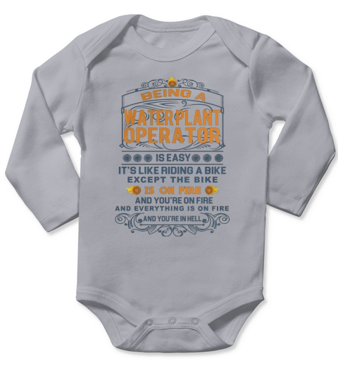 WATER PLANT OPERATOR FRideaBike Long Sleeve Baby One-Piece
