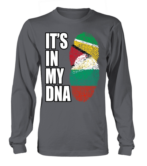 Guyanese And Bulgarian Mix Heritage DNA Flag Long sleeved Unisex