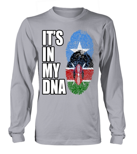 Somali And Kenyan Vintage Heritage DNA Flag Long sleeved Unisex