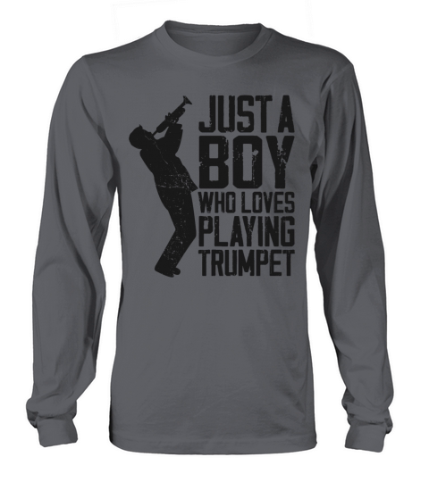 Trumpet Player Vintage Just A Boy Long sleeved Unisex