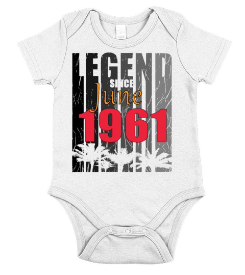 1961 vintage born in June gift Short Sleeve Baby One-Piece