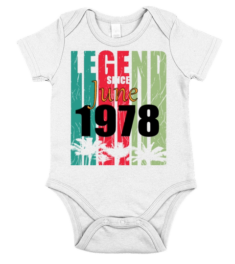 1978 vintage born in June gift Short Sleeve Baby One-Piece