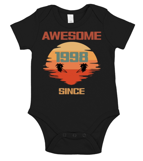 24th Birthday Awesome Since 1998 Short Sleeve Baby One-Piece