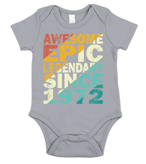 50th birthday vintage 1972 legendary since 1972 Short Sleeve Baby One-Piece