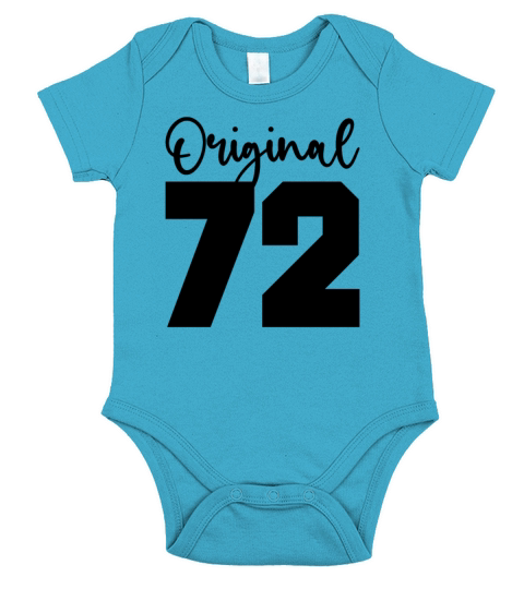 50th Birthday Women Men Original Vintage 1972 Short Sleeve Baby One-Piece