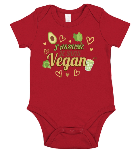 Avocado Vegetable Vegetarian I Assume Im Vegan Short Sleeve Baby One-Piece