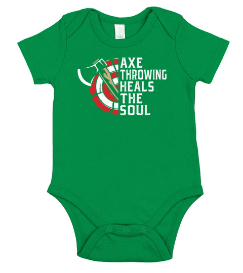 Axe Throwing Heals the Soul - Funny Ax Throw Lover Short Sleeve Baby One-Piece