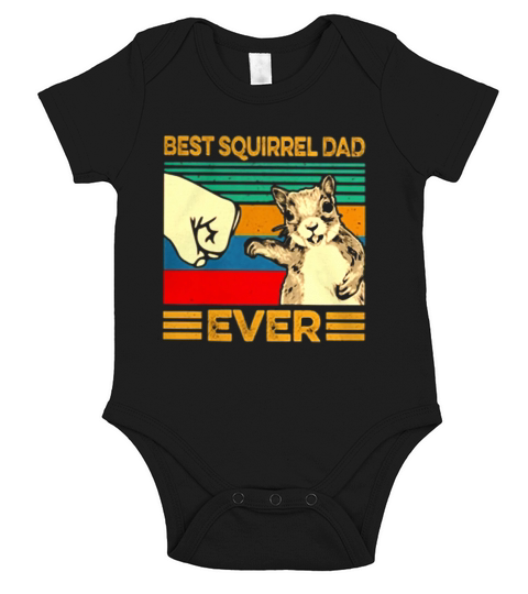 Best Squirrel dad ever vintage shirt Short Sleeve Baby One-Piece