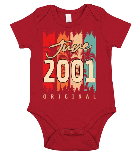Birth Month Of June 2001 Short Sleeve Baby One-Piece