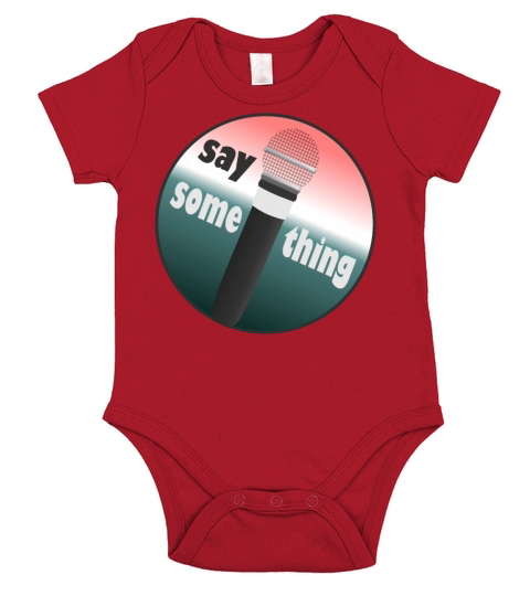 Black Microphone Short Sleeve Baby One-Piece
