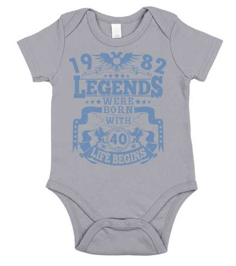 Born in 1982 Birthday Legend Short Sleeve Baby One-Piece