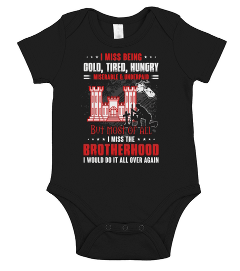Combat engineer being cold tired Short Sleeve Baby One-Piece